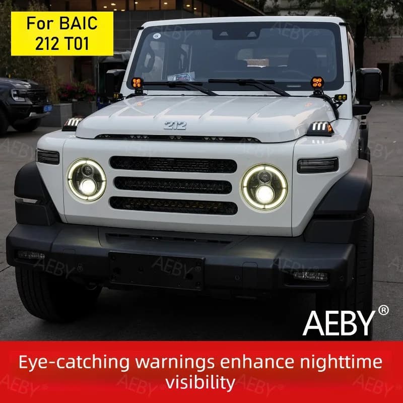 For BAIC 212 T01 Hood light DRL daytime running light,LED light strip waterproof,Cover dual-function light,exterior accessories