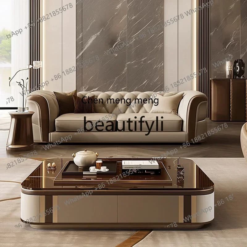 SS ss7486 Italian light luxury living room home modern simple small apartment storage TV cabinet coffee table combination