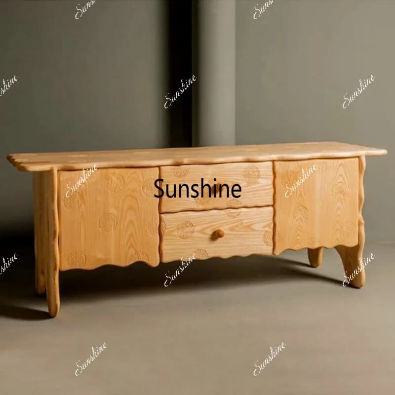 Astonished wind solid wood dining side cabinet retro all solid wood side cabinet