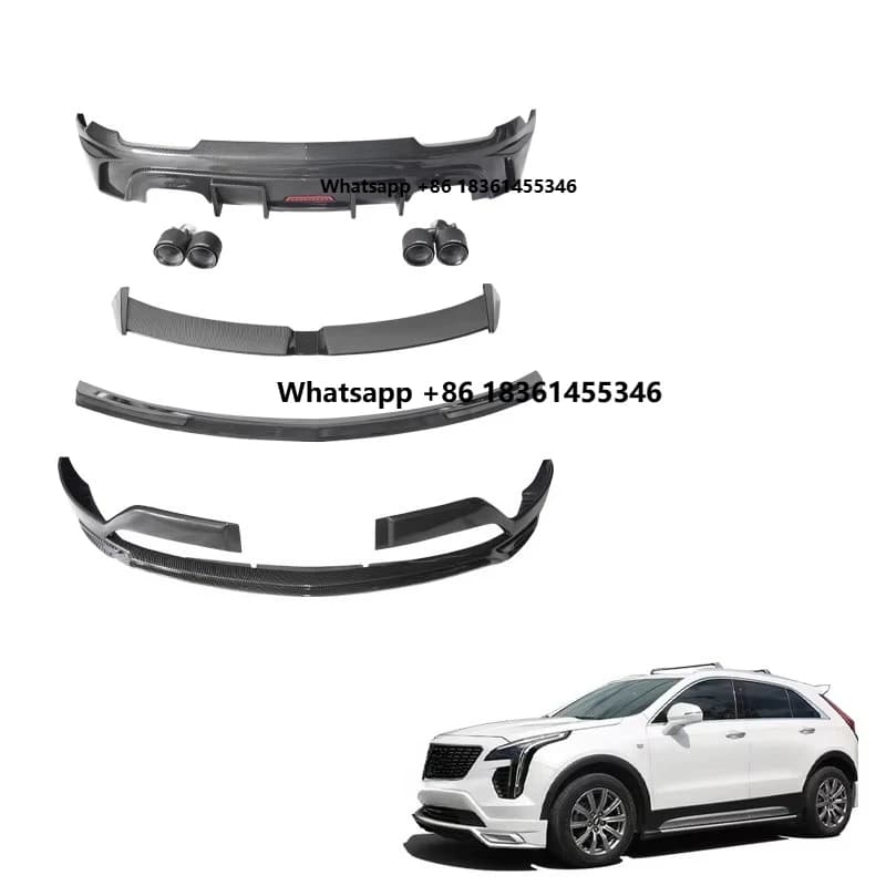 For Body Kits Car Exterior Modified Body System Front Lip Rear Diffuser Spoiler PP Plastic Bodykit