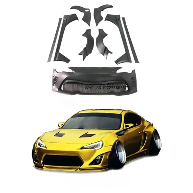 Body Kit for 86 Upgrade to Rally Backpack Style Front Bumper Wheel Eyebrow Side Skirts Bodykit
