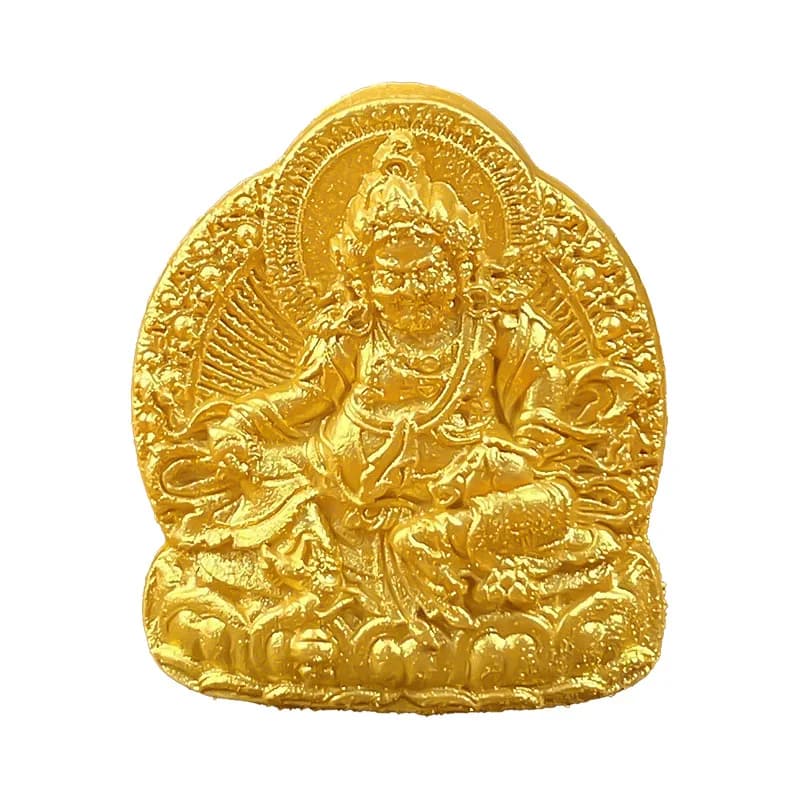 CZ Wuye Green Tara Kizo King Medicine Master God of Wealth Eight Guardian Gods White Mud Gold Rub Buddha Statue Ornament