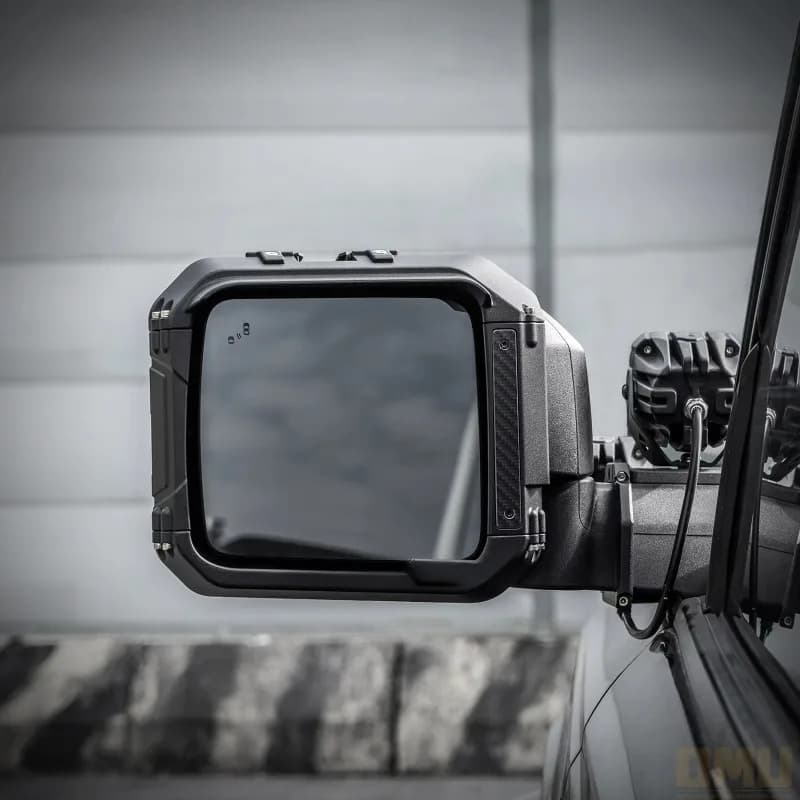 High Quality Sports Style Rear View Mirror Cover for Bronco Black Aluminum & Carbon Fiber with Direct Installation