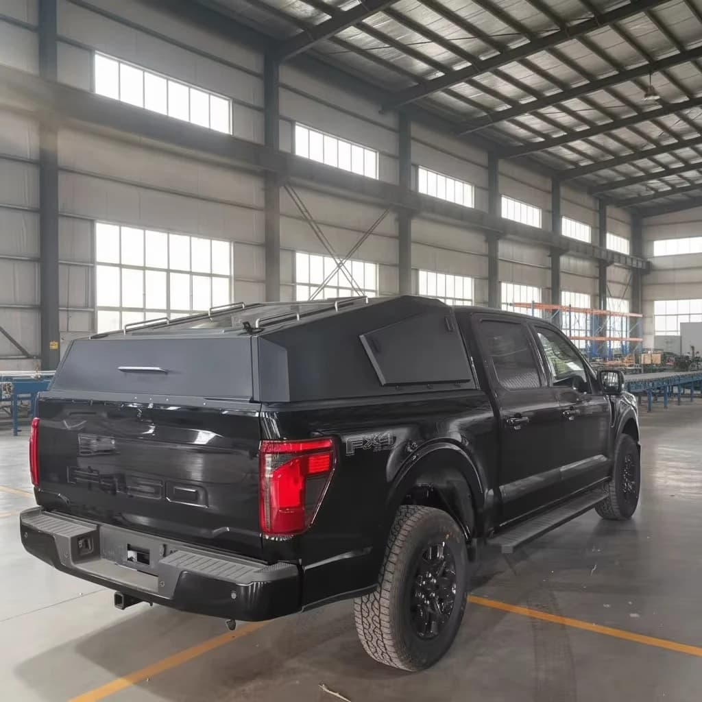 New Waterproof and Highly Durable Aluminum Gullwing Hardtop Canopy Truck Topper for Ford F150 with 5.5ft Bed