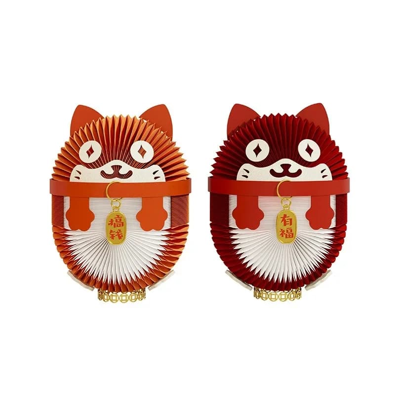 Creative desktop souvenir to make money and attract wealth cat