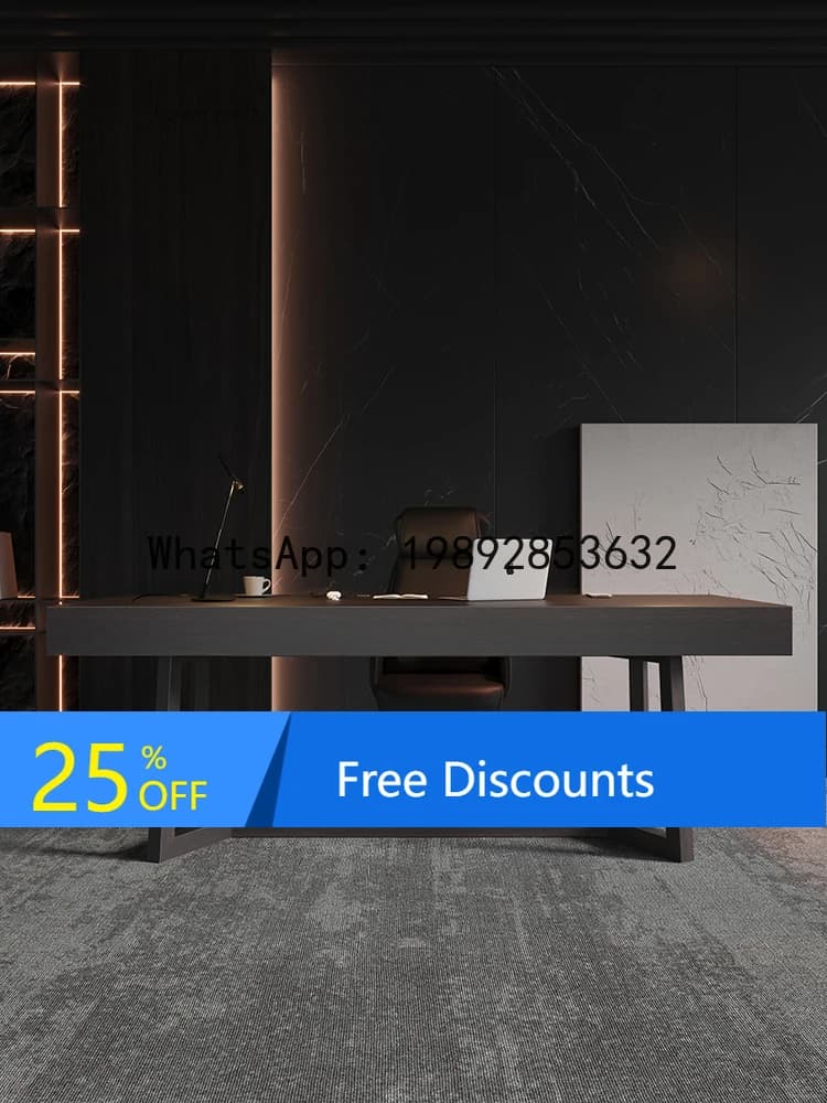 Luxury Modern Solid Wood Home Living Room Large Long Executive Desk  High-end Computer Desk