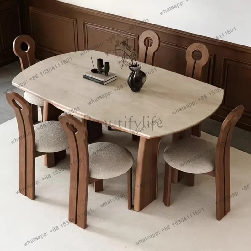 FG Rock slab retractable round dining table and chairs dual-purpose folding dining tables and sets 4 chairs pliante Kitcjen tabl
