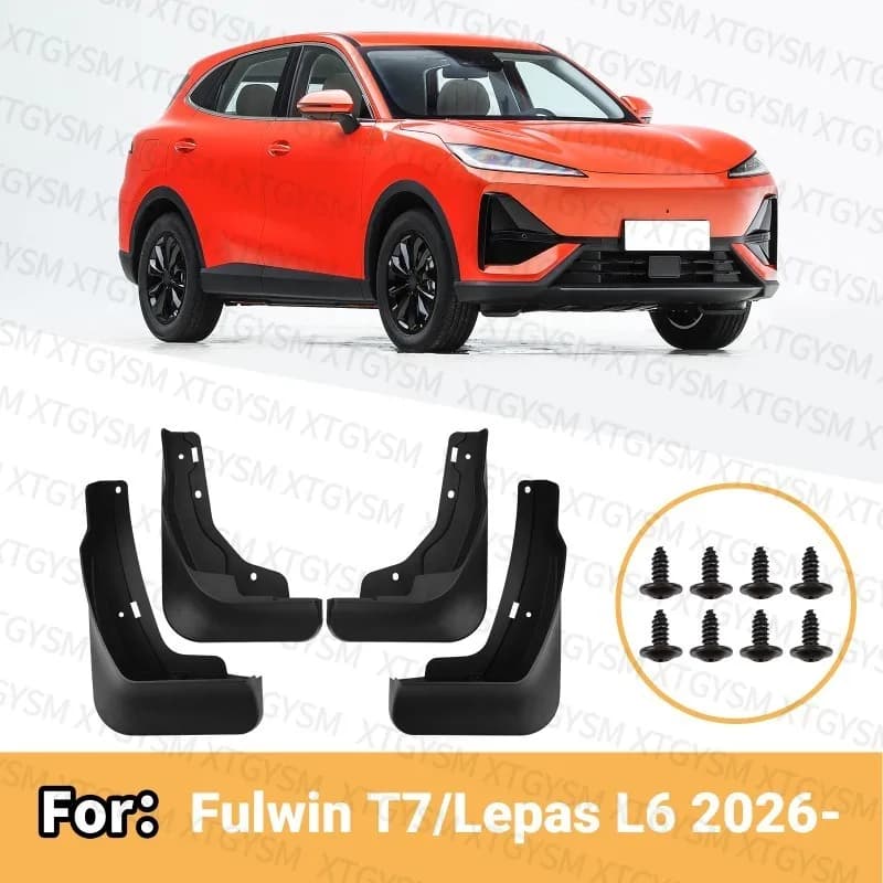 Mudguards For Chery Fulwin T7 Lepas L6 2026 Front Rear Mud Flaps Splash GuardsTire Protector Car Modification Parts No Drilling