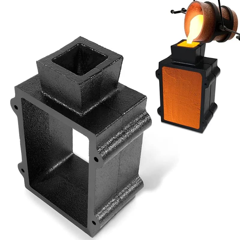 Black Cast Iron Flask Mold Holder 2 Pieces, Suitable for Sand Casting Metal, Jewelry and Casting Tools