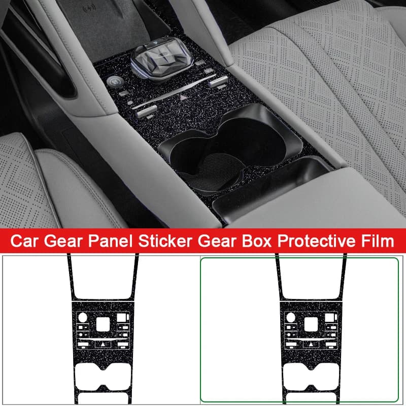Car Interior Sticker For BYD ATTO 2 Yuan Pro 2024 2025 2026 Car Gear Panel Sticker Gear Box Protective Film Carbon Black