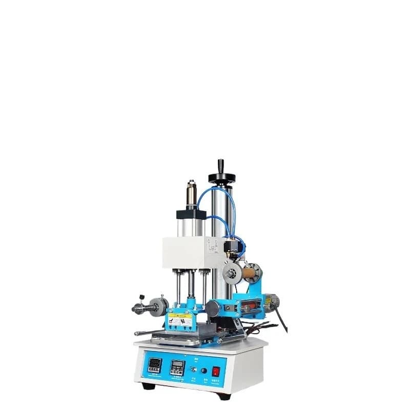 Pneumatic bronzing machine, push-pull table stroke height adjustable automatic indentation machine