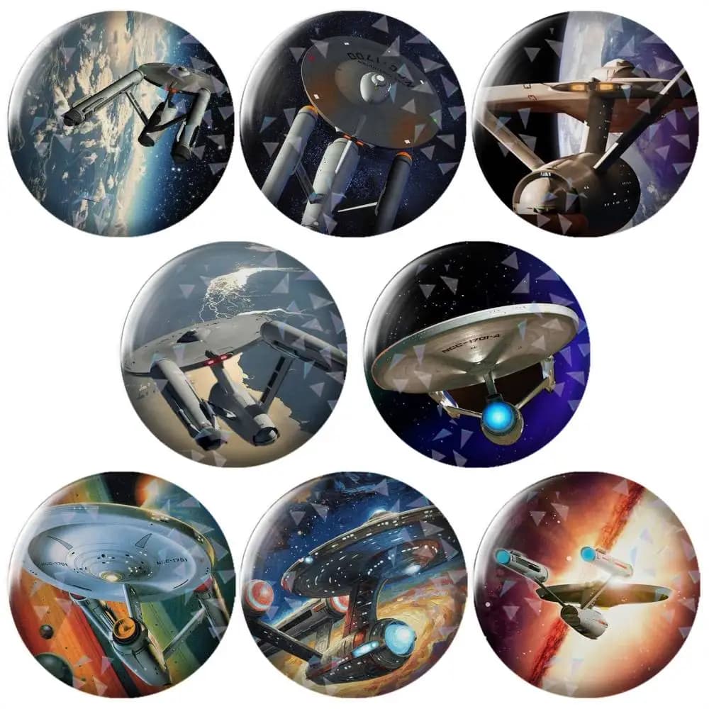 Trek Space Theme-e Brooch Metal Decorative Brooch Pins for Backpack Clothes Jacket Accessories,Souvenir.
