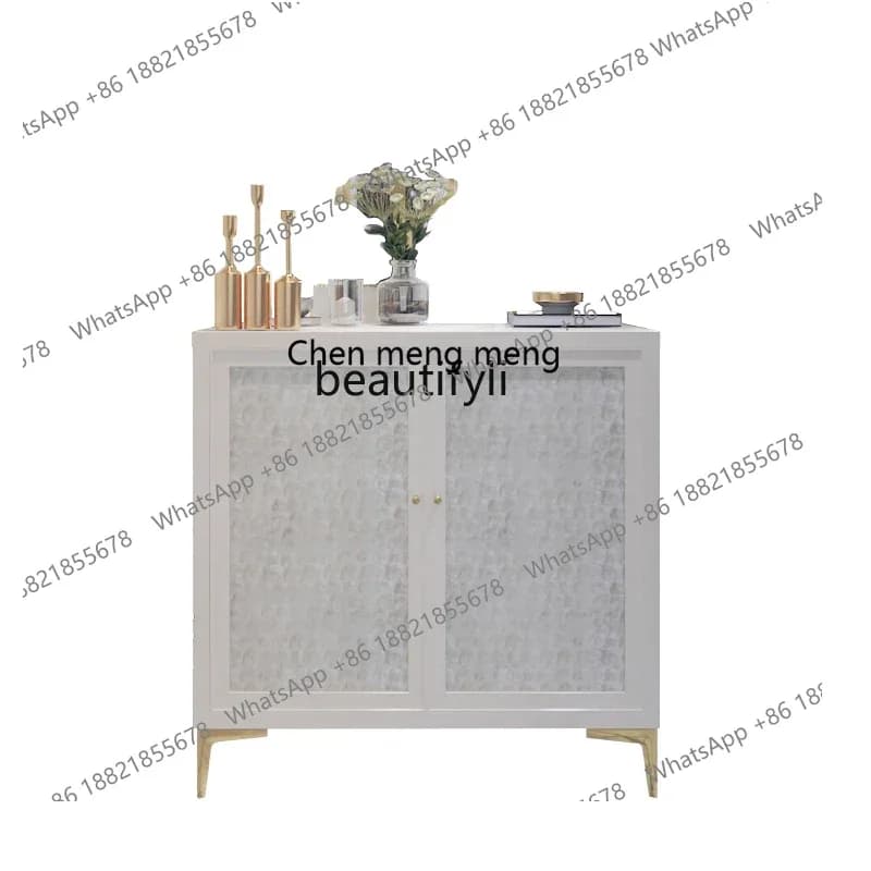 ss 8350 Nordic Light Luxury Entrance Shoe Cabinet Living Room Storage Entrance Cabinet Shell Sideboard Cabinet