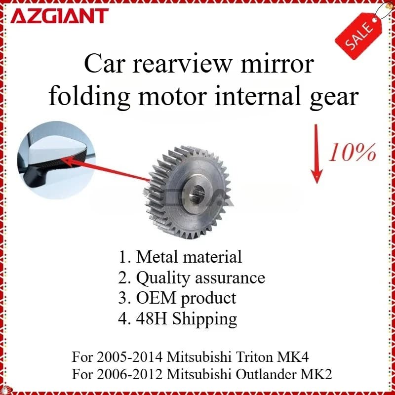 AZGIANT Car rearview mirror folding motor internal gear for 2005-2014 Mitsubishi Triton MK4/2006-2012 Mitsubishi Outlander MK2