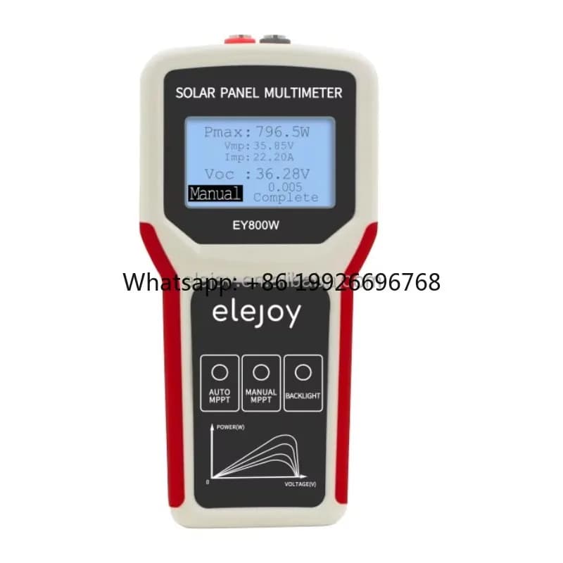 EY800W LCD MPPT Solar Panel Multimeter Solar Panel Tester Smart Voltage Tester Digital Power PV  Tester