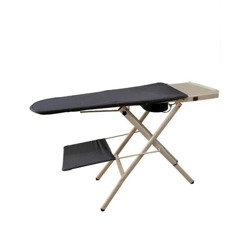 Folding suction ironing table, clothing ironing table, work table
