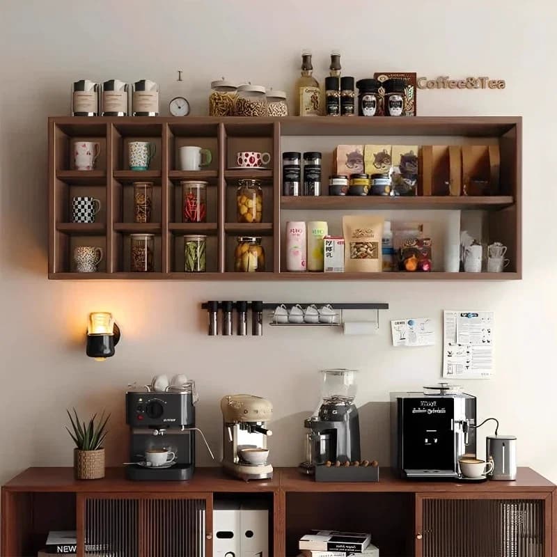 Storage rack Multi layer cup holder Wall Living room storage display Household