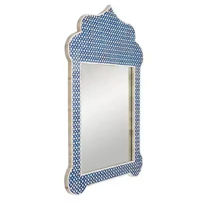 Navy blue bone inlaid eco-friendly luxury modern design style wall mirror