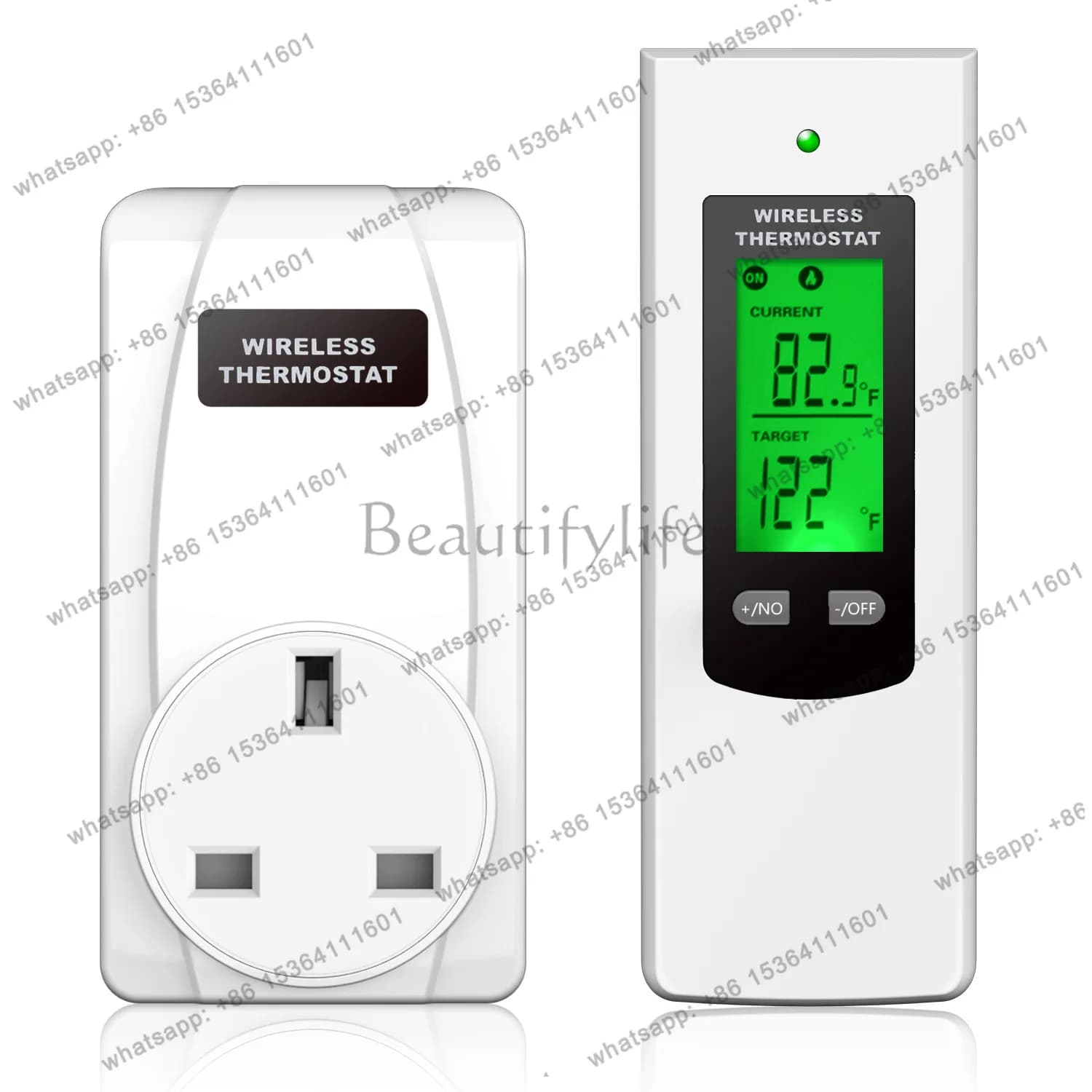 Cross-border hot-selling household wireless thermostatic socket for controlling heating or cooling equipment