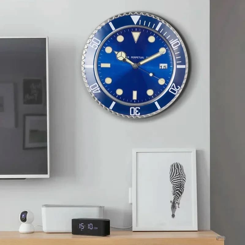 30CM Luxury Wall Clock Design Metal Art Large Digital Luminous Wall Watches Clock 3D Home Decor Living Room Decoration Clocks