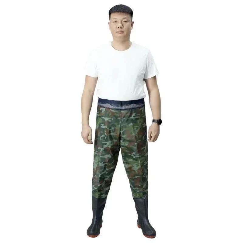 fishing pants, half-body rain pants with rain shoes, farmland waterproof clothing