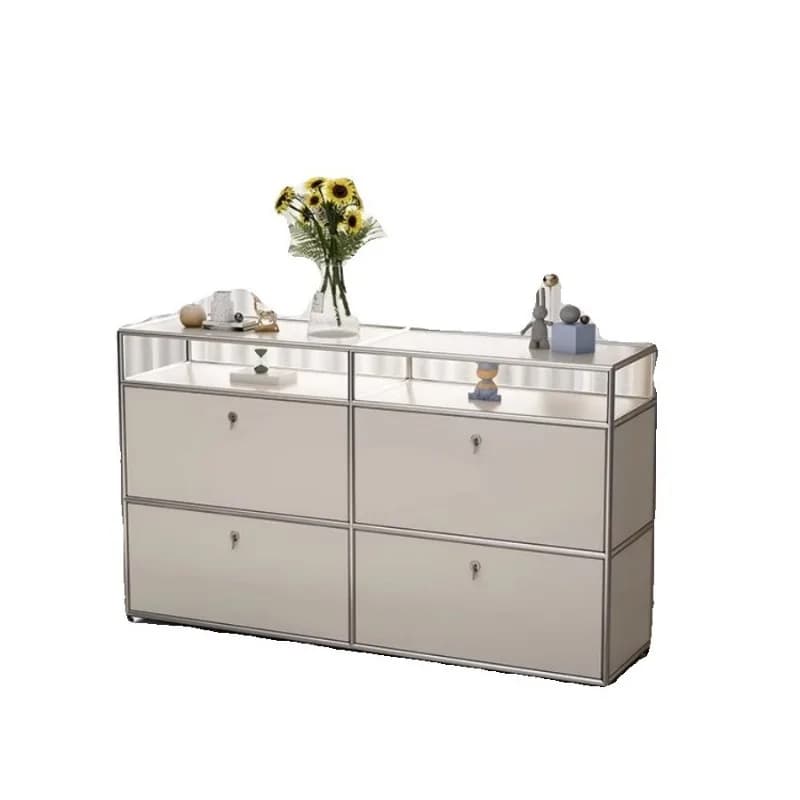 Medieval module combination dining side cabinet, floor-to-ceiling storage living room wall storage cabinet