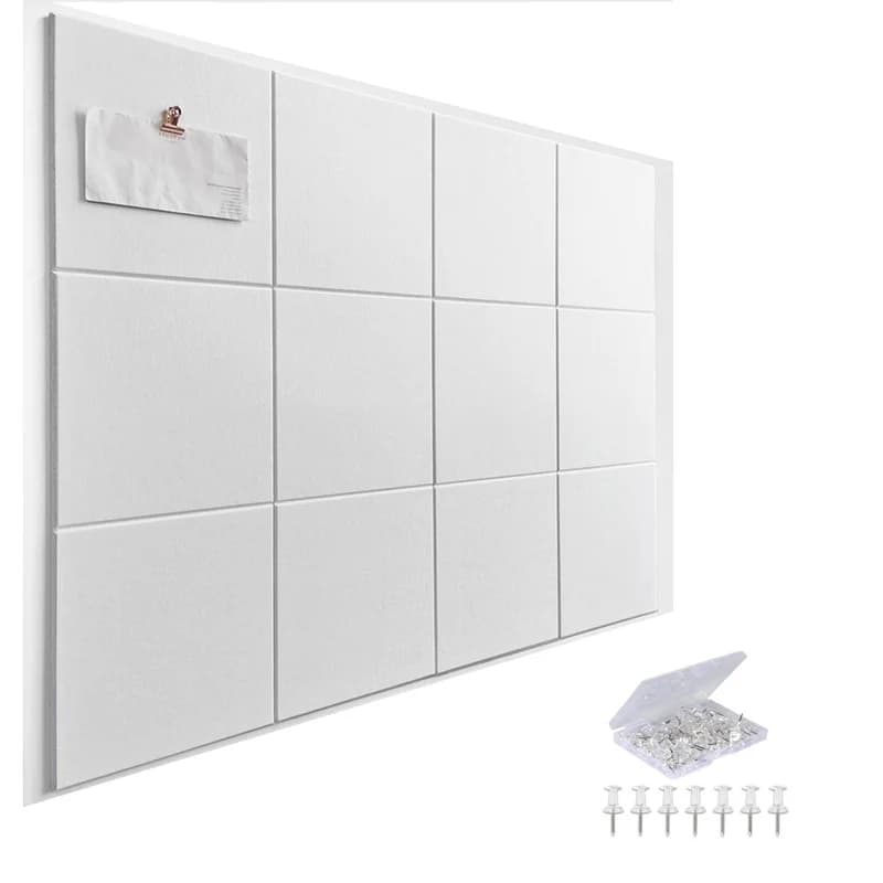 Large Felt Cork Pin Note Bulletin Boards Wall Tiles Photos Sound Proof Corcho Pared Acoustic Panels for Home Office Decorative