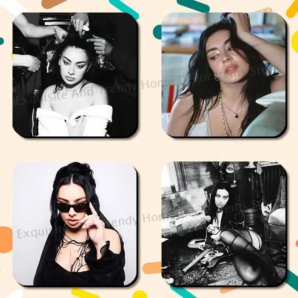 C-Charli Xcx Music Fashion Film Fridge Freezer Refrigerator Magnets Metal Cabinet Dimensions 75x75mm Magnetic Sticker Cover Home
