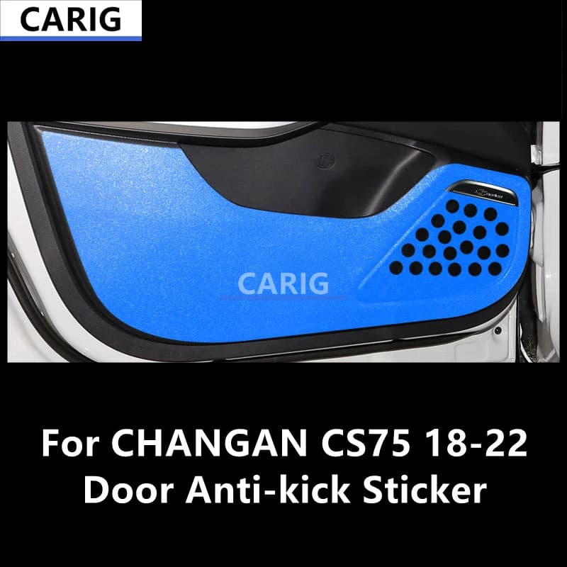 For CHANGAN CS75 18-22 Door Anti-kick Sticker Modified Carbon Fiber Pattern Interior Car Film Accessories Modification