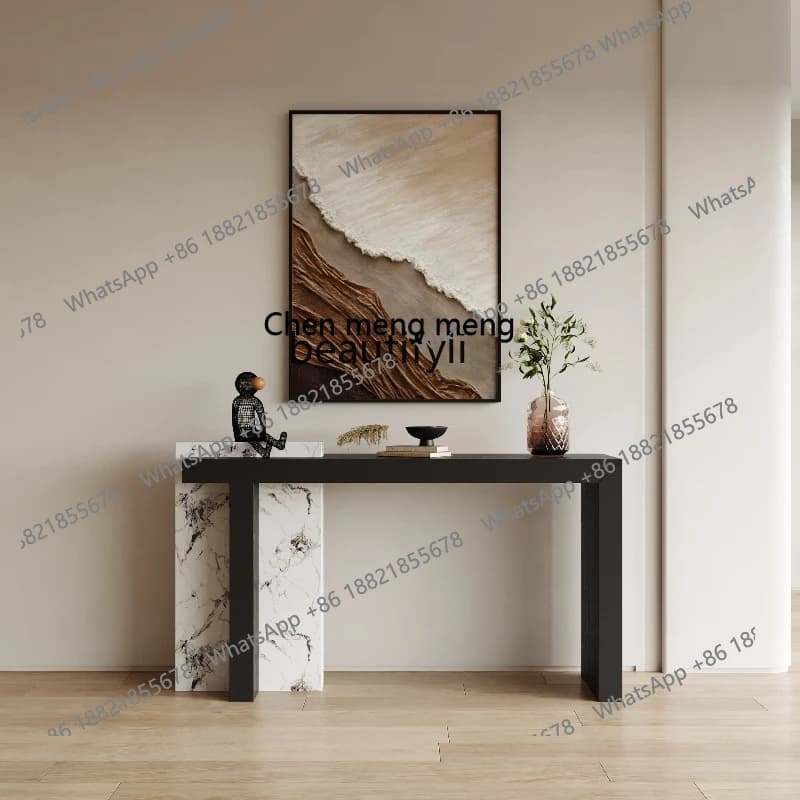 X  French retro solid wood entrance Taichung antique entrance table American living room corridor  decorative entrance cabinet