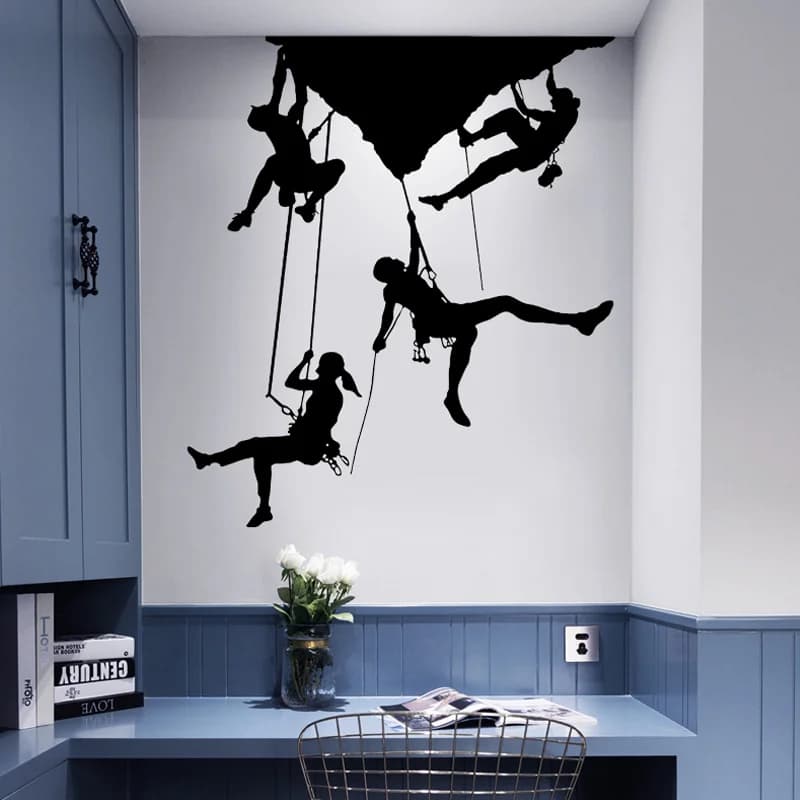 Climber Wall Vinyl Decal Extreme Sport Rock Sticker Art Murals Home Removable Decor Boy Bedroom Wall Stickers Wallpaper 3B78