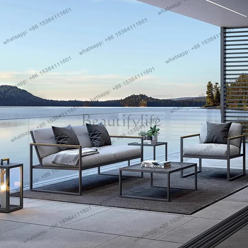 Courtyard Villa Garden Sofas High Grade Comfortable Simplicity Garden Sofa Designer Outdoor Furniture