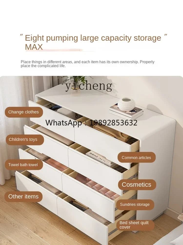gz- Bedroom Tailstock Storage Cabinet Simple Modern Wall Storage Drawer TV Cabinet