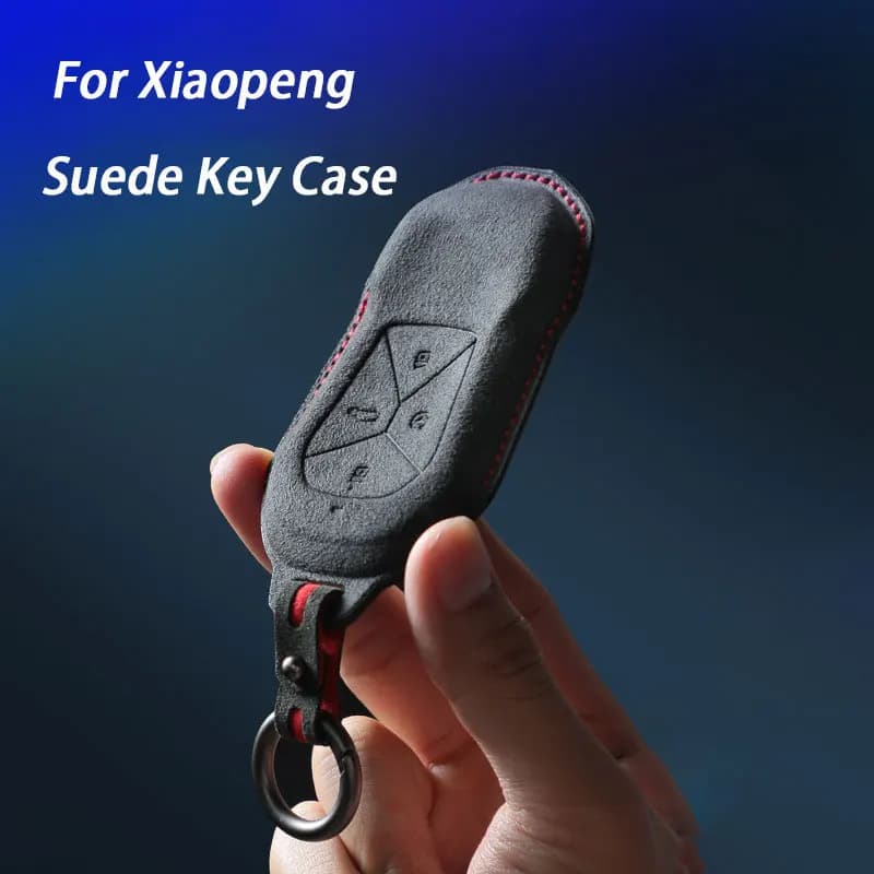 Suede Leather Key Cover for Xiaopeng Xpeng P7 G9 P5 G3 G6 Anti-Wear Protection Case 3D Key Holder Simple Style