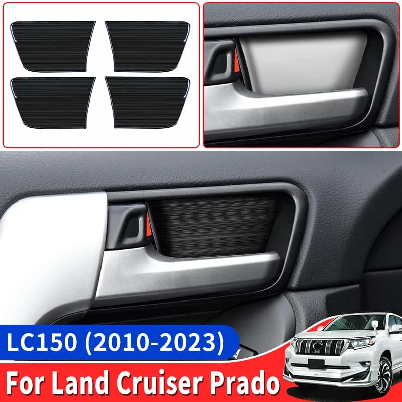 Stainless Steel Door Bowl Decorative sticker,For Toyota Land Cruiser Prado 150 2010-2023 2022 Interior Accessories LC150 FJ150