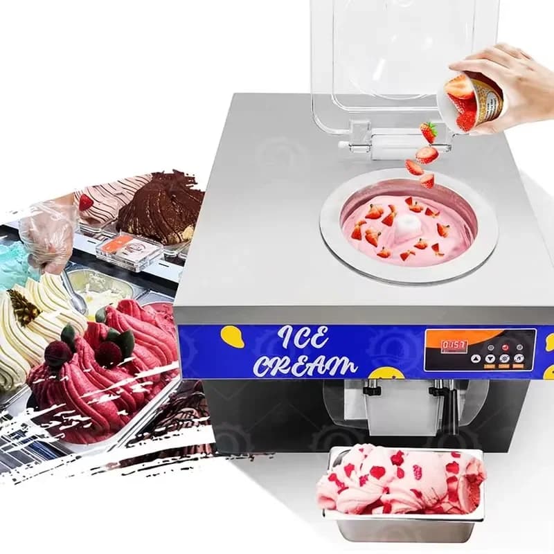 Countertop Gelato Maker 110V/220V Commercial Use Hard Ice Cream Machine 24L/H
