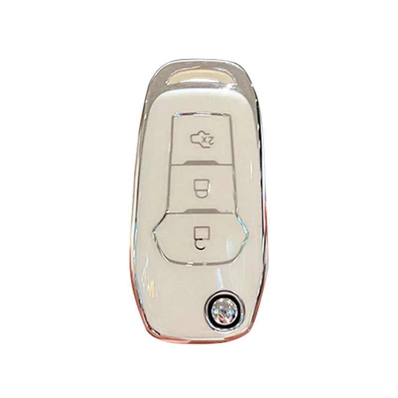 Premium TPU Key Fob Cover for Ford Focus - Durable Protective Case with Keychain