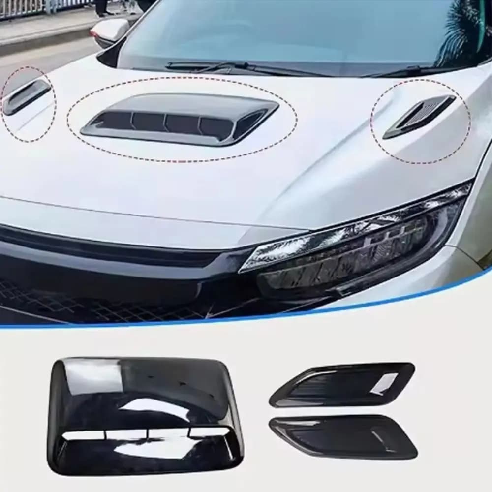 Auto Exterior Car Air Flow Intake Hood Carbon Fiber High Reliability Automobile Air Intake Hood Vehicle Hood Sturdy