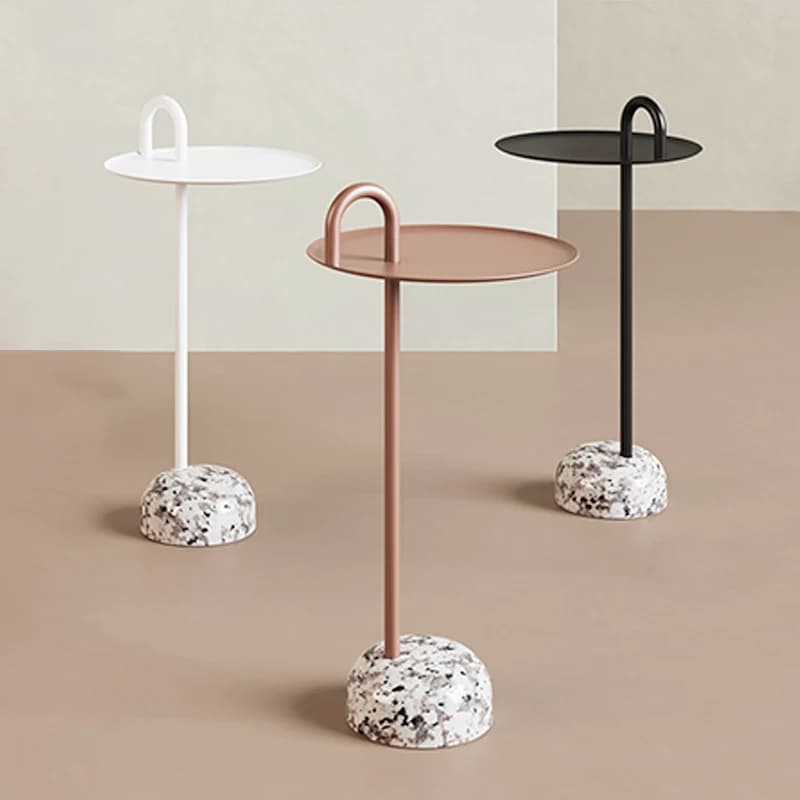 Artistic Unique Small Coffee Table Sofa Corner Trendy Balcony Nightstand for Compact Spaces Bedroom Decorative Table