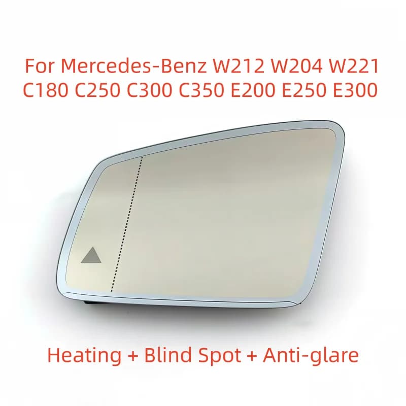 For Mercedes-Benz W212 W204 W221 C180 C250 C300 C350 E200 E250 E300 Auto Dimming Heated Blind Spot Warning Rear Mirror Glass