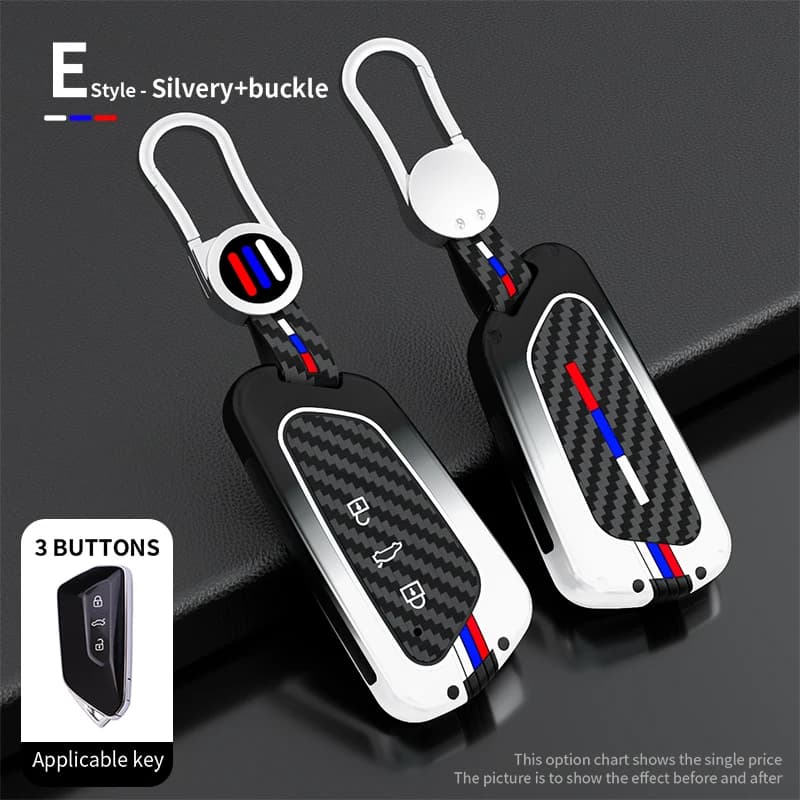 Zinc Alloy Car Key Case Cover for Skoda VRS Octavia Kamiq Kodiaq Karoq RS Superb Fabia Rapid Key Protection Cover Accessories