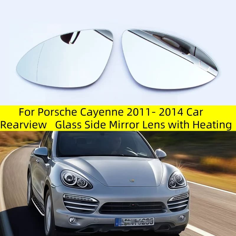 Car Mirrors For Porsche Cayenne 2011- 2014 Car Accessories Rearview Reflective Lenses Glass Side Mirror Lens with Heating