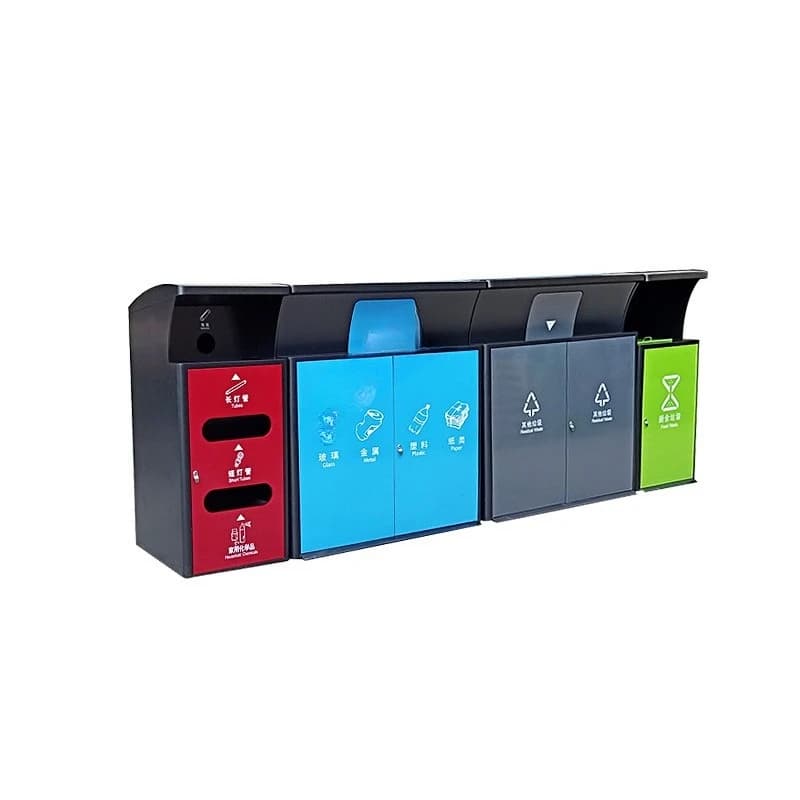 Sorted garbage kiosk, outdoor sanitation glass plastic paper cover manufacturer, urban village domestic garbage delivery point