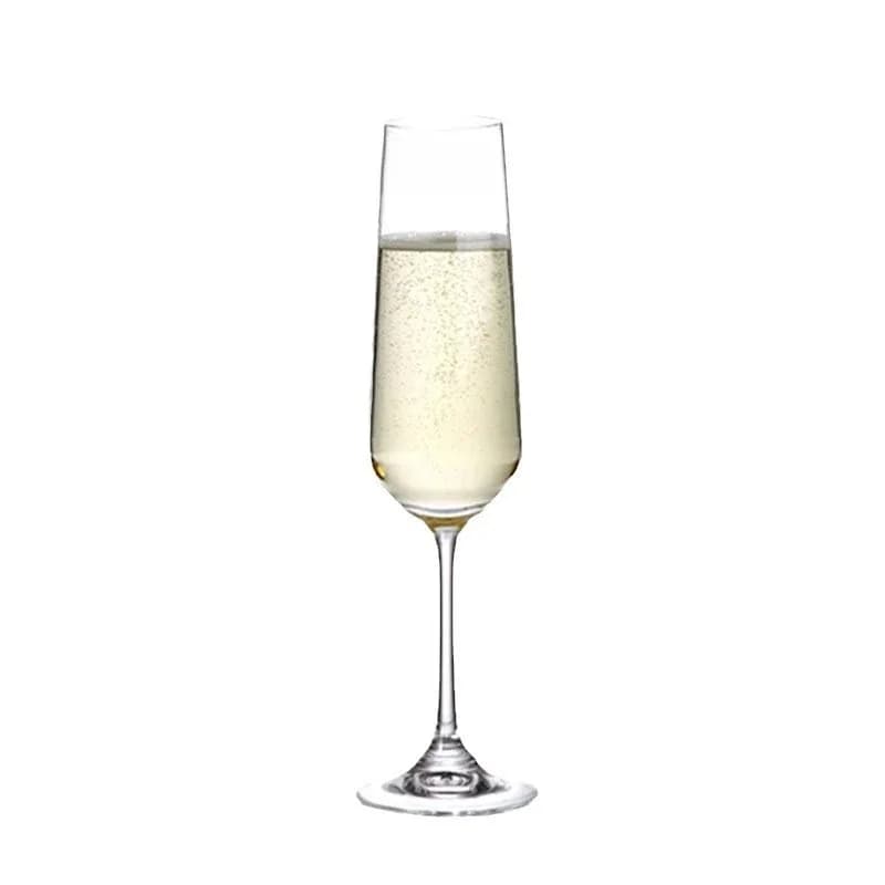 Imported crystal glass flute-shaped champagne glass, hotel household goblet, sparkling wine glass