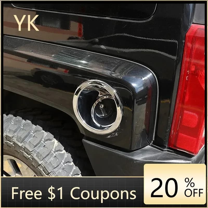 For Hummer H3 2005-2009 ABS Silver Carfuel Tank Base Fuel Filler Cap Tank Cover Trim Sticker Car Accessories