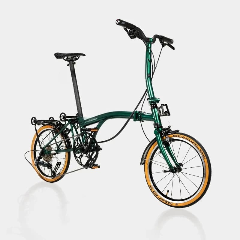 Aluminum trifold retro commuter folding bicycle adult ultra-light portable 16 inch 9 speed