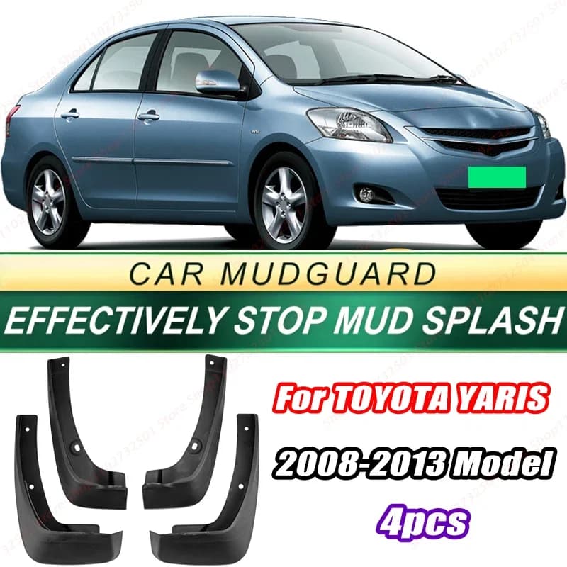 For TOYOTA YARIS 2008-2013 Model 4PCS Front Rear Mud Flaps Splash Guards Fender Mudguards Auto Accessories
