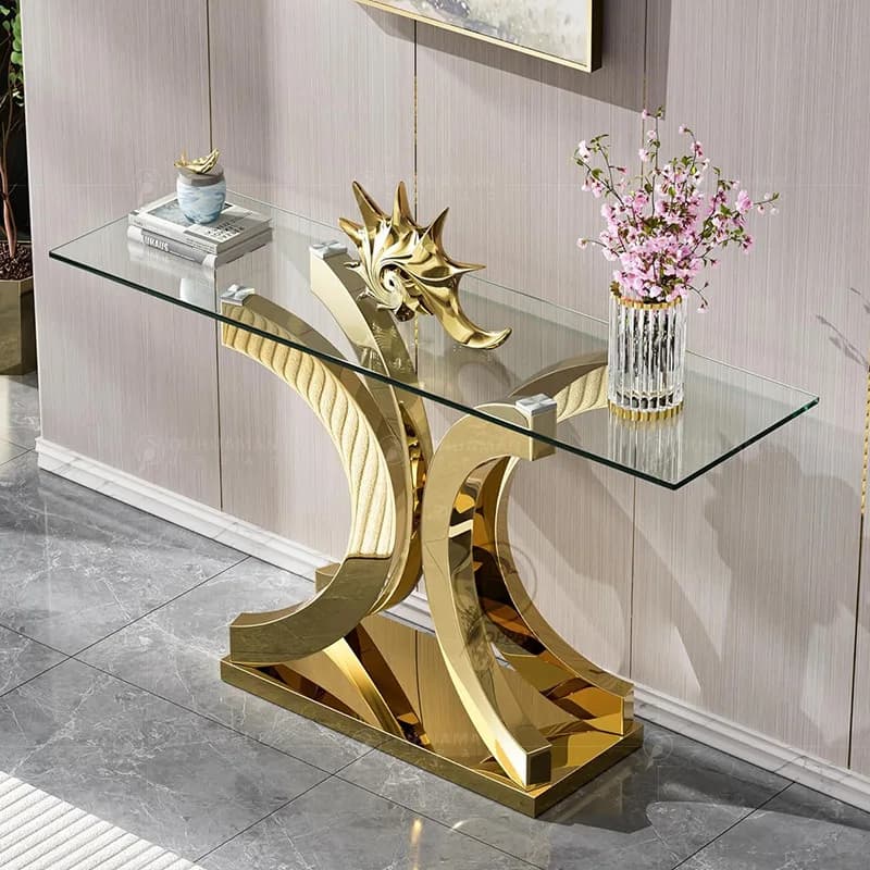 Yjq light luxury rock slab entrance against the wall modern simple entry hotel end view decoration entrance platform