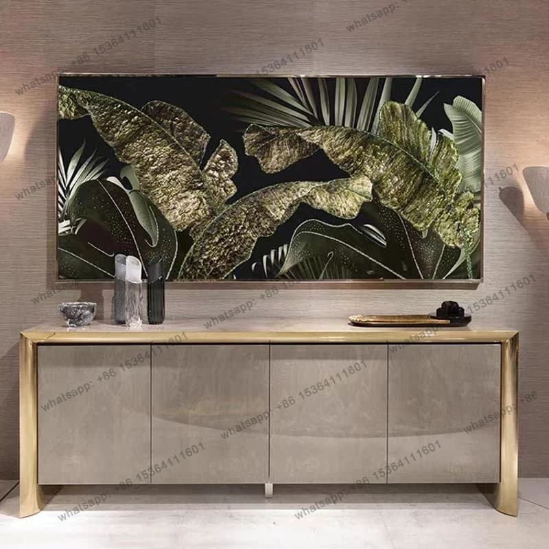 D30 Italian light luxury dining side cabinet post-modern simple entrance decoration luxury TV cabinet high-end