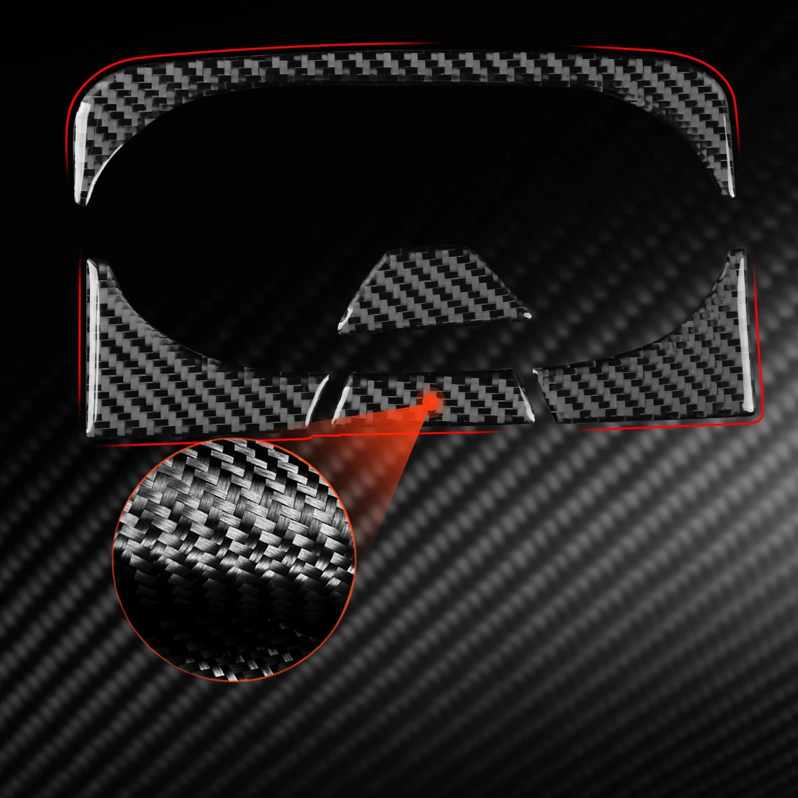 For Range Rover Evoque 2012-2018 Car Rear Center Cup Holder Panel Frame Decorative Carbon Fiber Interior Accessory Sticker